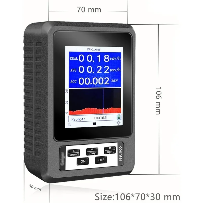 جهاز مراقبة الإشعاع المحمول مقياس الجرعات عداد جيجر لاختبار الرخام بالأشعة السينية للتلوث النووي #3