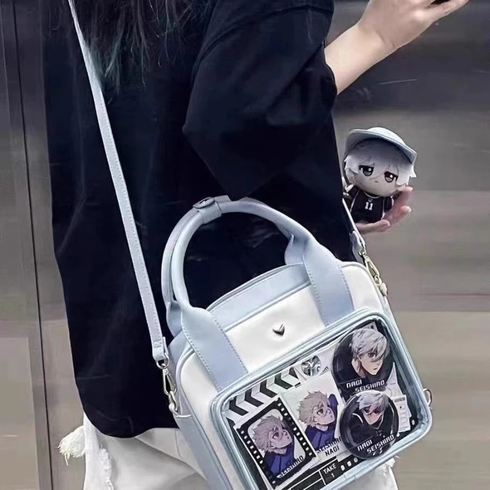 حقائب Ita المربعة اليابانية الشفافة للنساء Harajuku Jk موحدة حقيبة ساعي سوداء للسيدات حقائب كروس لوليتا الحلوة