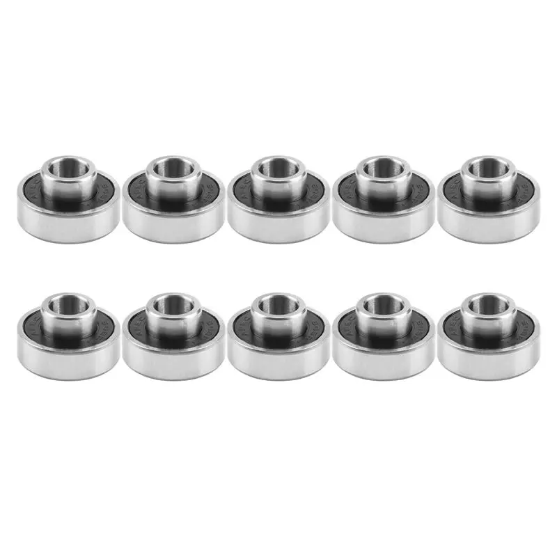 10Pcs 608-2RS Longboard Integrated Bearing Skateboard Wheel Bearing Inline Roller Skate Bearing 8X22X12.6Mm-A21R