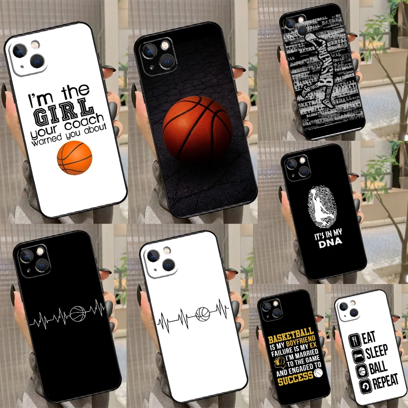 Basketball Heart Beat Case For iPhone 11 12 13 14 15 16 Pro Max XS X XR Plus 12 13 mini Phone Cover