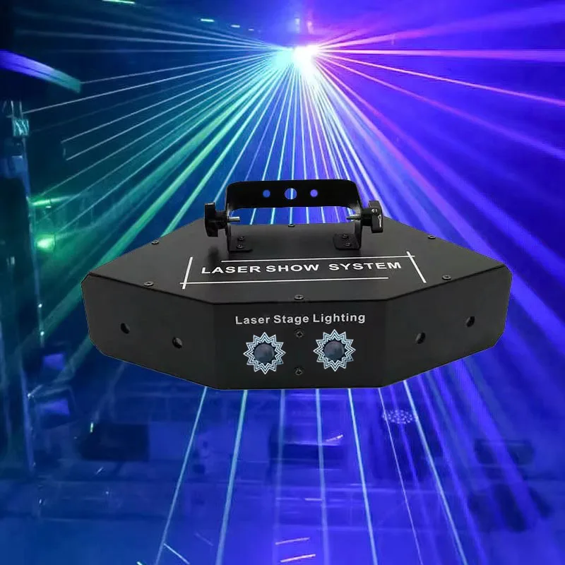 6 augen Professionelle RGB DMX Bühne Laser Licht Für Familie Party Disco Dance Hallen Bars Zeigen Café Nachtclub Hochzeit