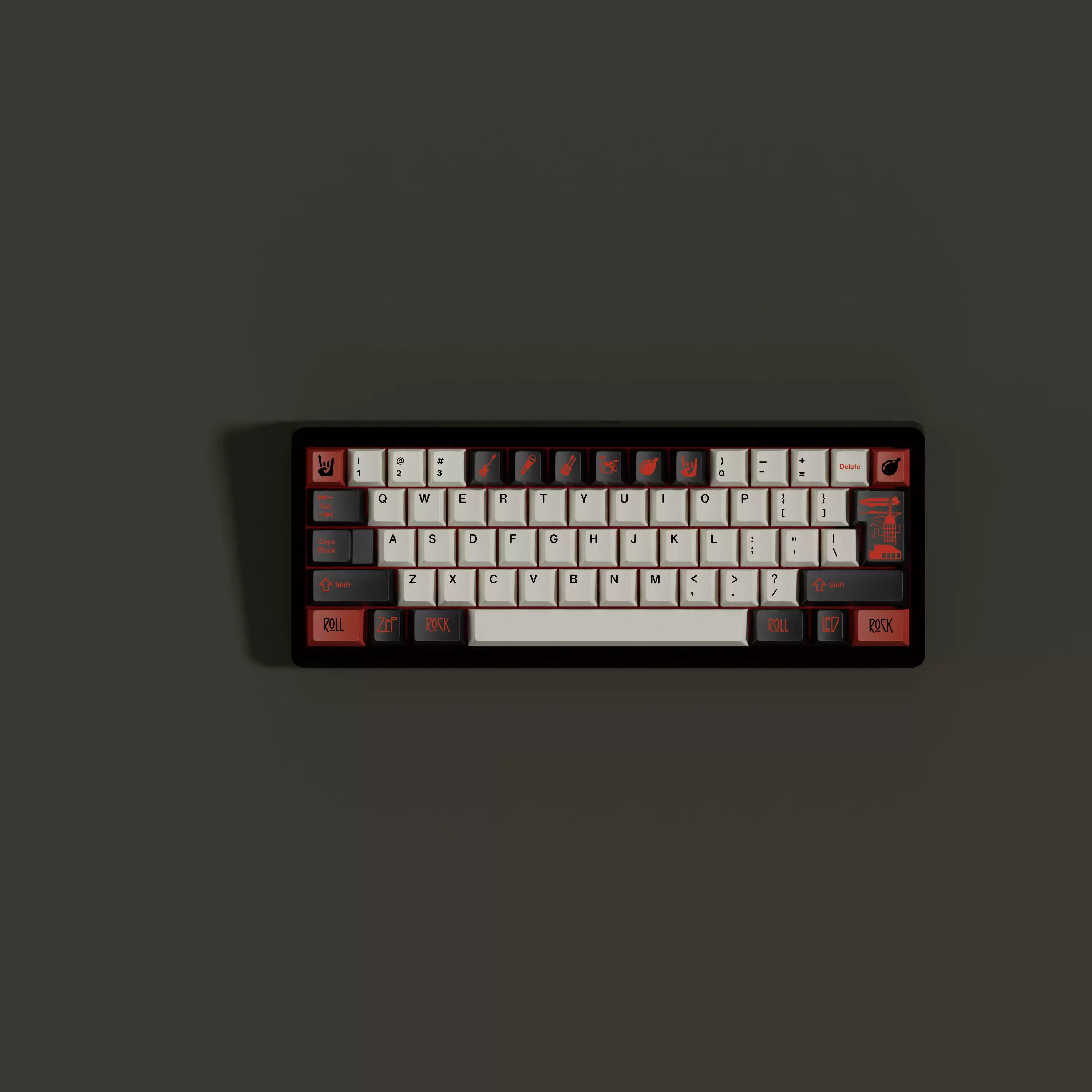 1 Set GMK Led Zep Keycaps PBT Dye Sub Key Caps Cherry Profile Lightproof Keycap For Alice Wooting Double B Split 7U Spacebar