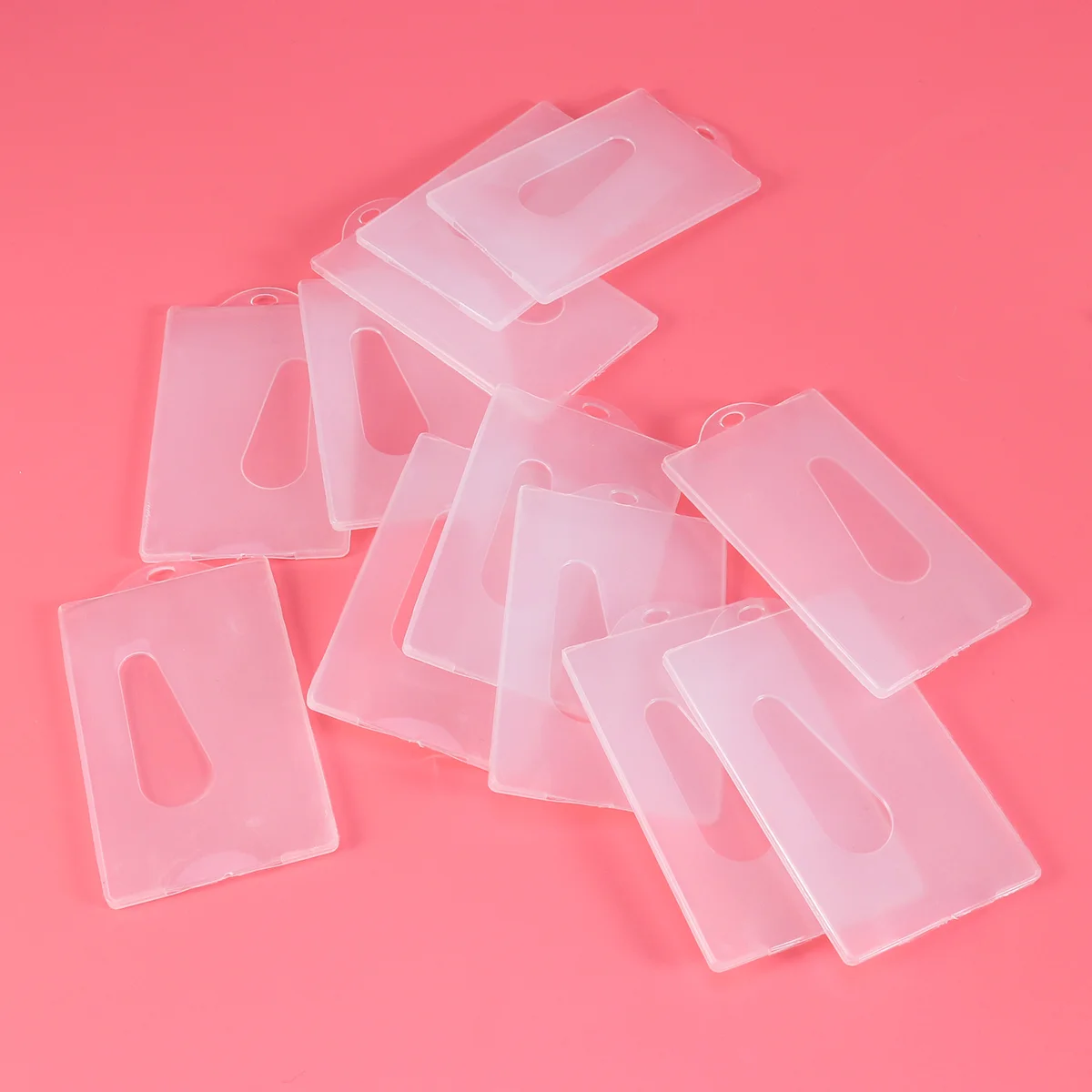 ID Protector com Hole-Opening, Frosty, Transparente, Plásticos fortes, Qualidade para Bus Cartão Bancário, Branco, 12Pcs