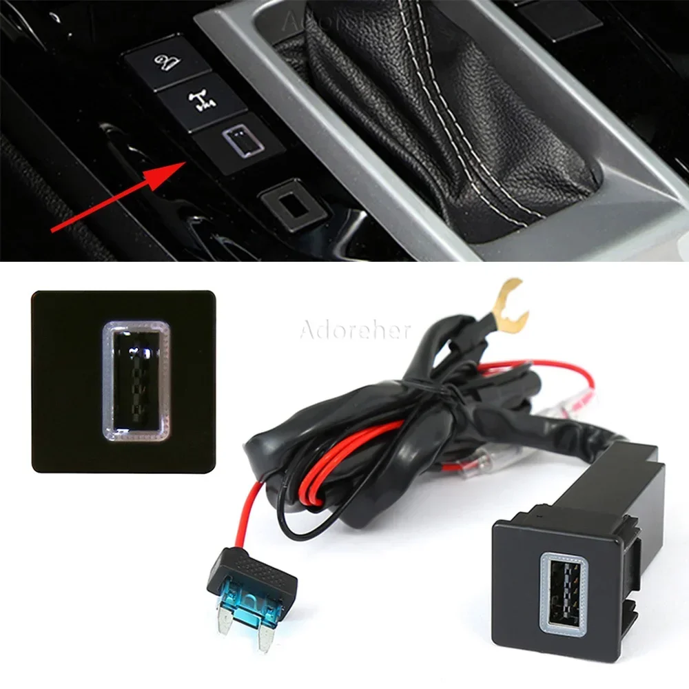 Car Modified Phone Charger QC3.0 Car USB TYPE C PD Charging Fast Charging Socket for Isuzu D-MAX 21-23