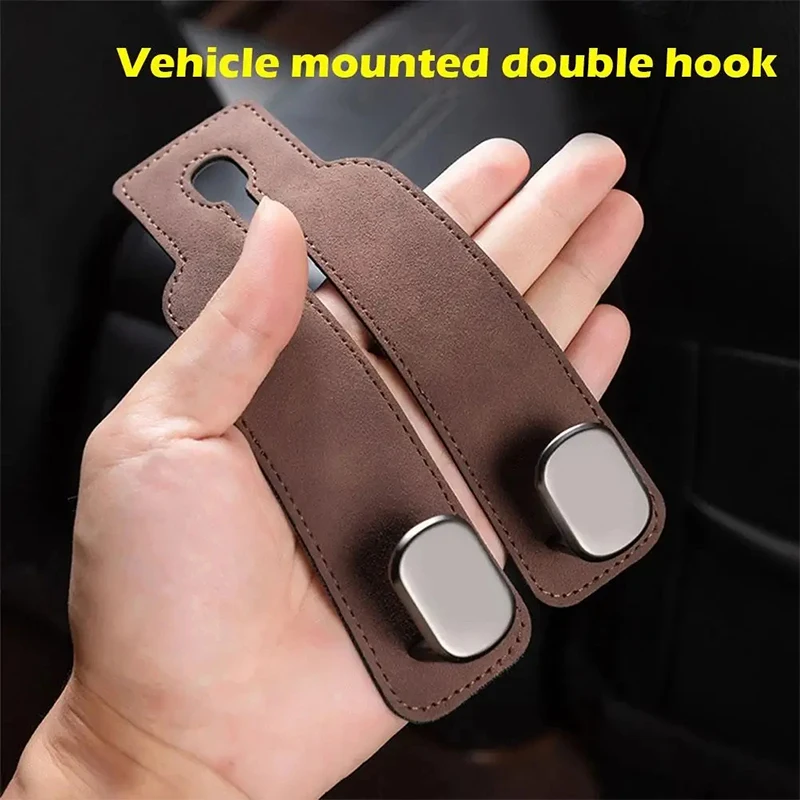 Universal Suede Car Hook Car Seat Hanger Hooks Seat Back Hook Bags Clothes Sundries Hanger Auto Car Accessories