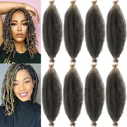 Springy Afro Twist Hair Twist Braiding Hair Soft Synthetic Crochet for Distressed Faux Locs Spring Twist Hair Extensions