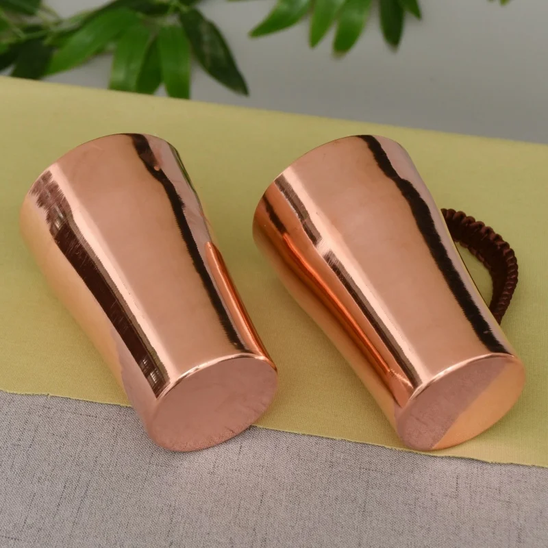 Handcrafted Pure Copper Beer Milk Mug Weave Handle Thickened Water Moscow Mule 400 ml Cup Dessert Cafe Drinkware Couple Gifts