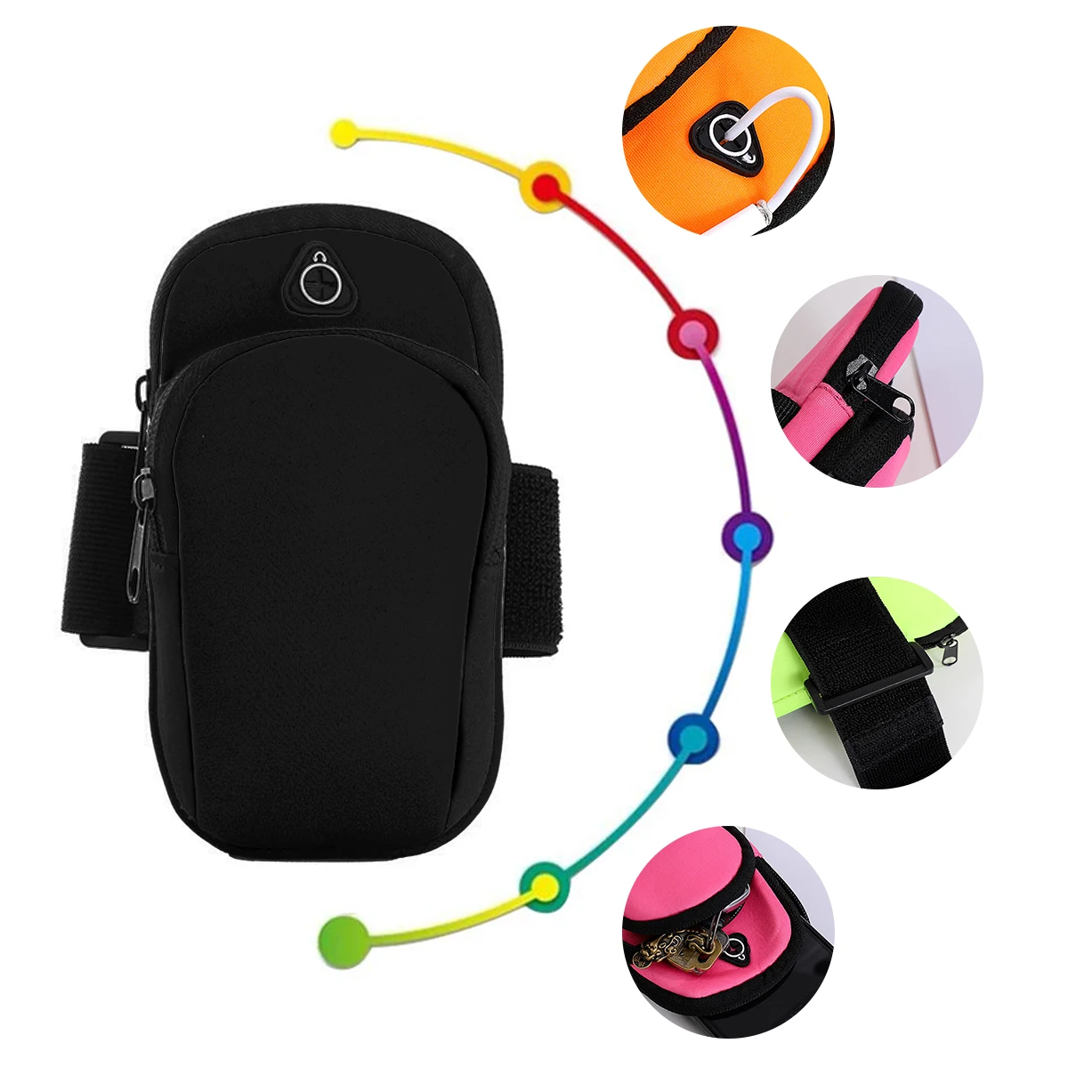 Outdoor cycling arm bag, outdoor running arm bag, fitness arm bag, portable mobile phone storage bag, -A-DH image 3