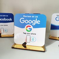 Google Review NFC Contactless Stand - Acrylic Plastic Sign Laser Printed