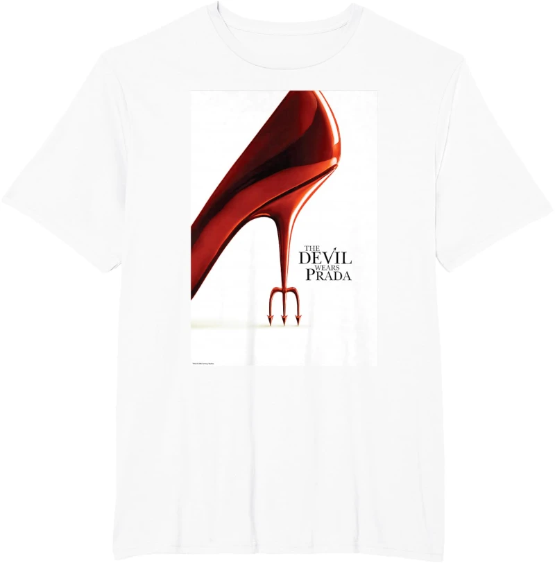 Camiseta Oficial con el Logo y el Zapato Rojo de la Película El Diablo se Pone Prada, Novedades de Primavera/Verano, Corte Regular para Hombre y Mujer