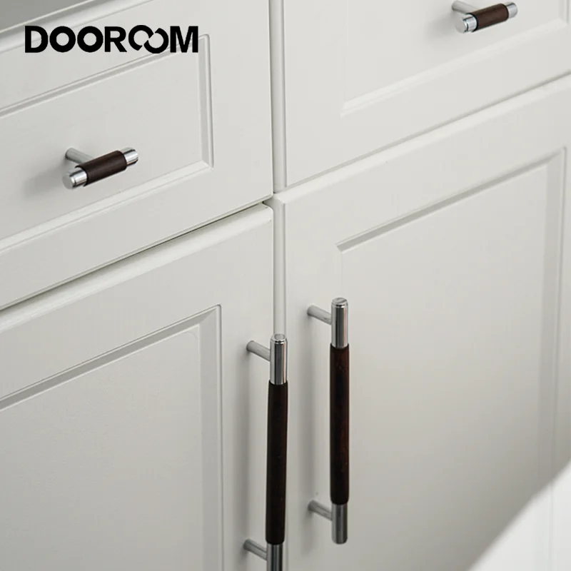 DOOROOM Brass Furniture Handles Wood Wardrobe Cupboard T-bar Drawer Knob Kitchen Cabinet Drawer Gabinete Pull Modern Hardware