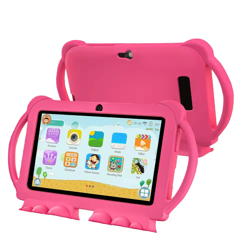 2026 New 7 Inch Kids Tablet 5GHz WiFi 4GB RAM 64GB ROM Dual Cameras 4000mAh Portable Mini Learning Drawing Tablet for Children