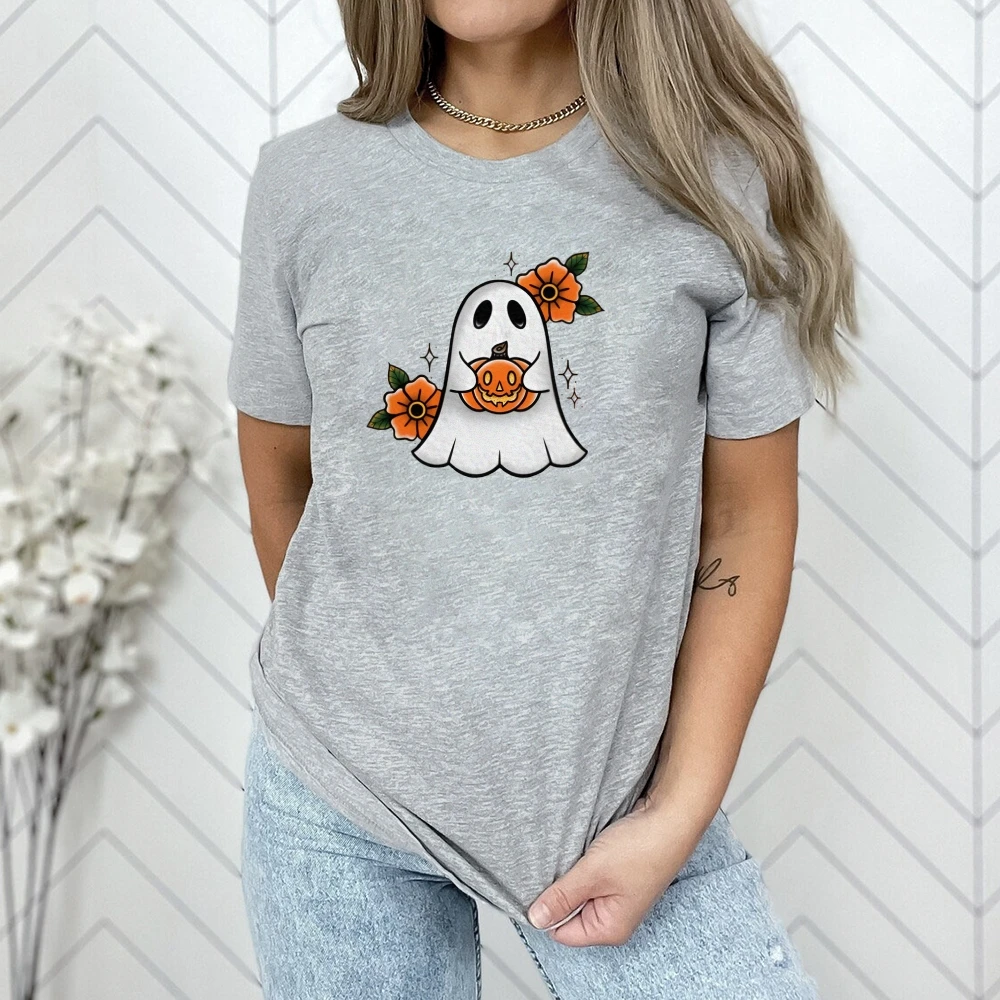 تي شيرت مخطط ساكورا باللون الرمادي المنقط - بلوزة قطنية لطيفة Y2K، أنيقة للشركات مع تنانير ضيقة بنطلون #5