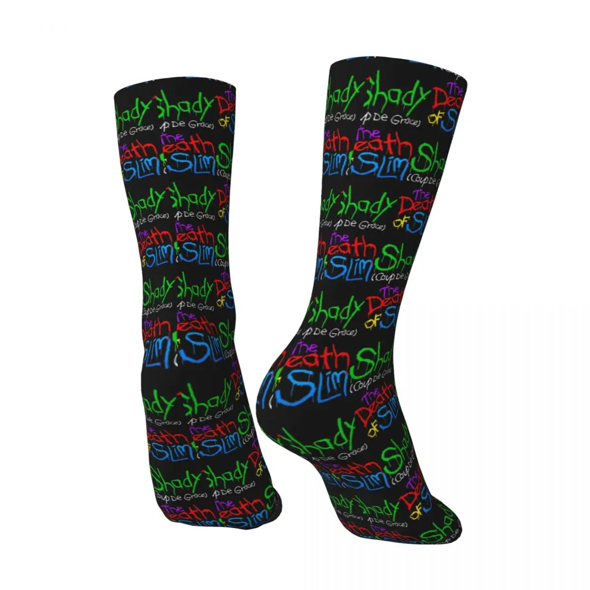 Eminem Tobey Print The Death Of Slim Shady Socks Funny Stockings Autumn Anti Sweat Men Socks Quality Pattern Outdoor Socks