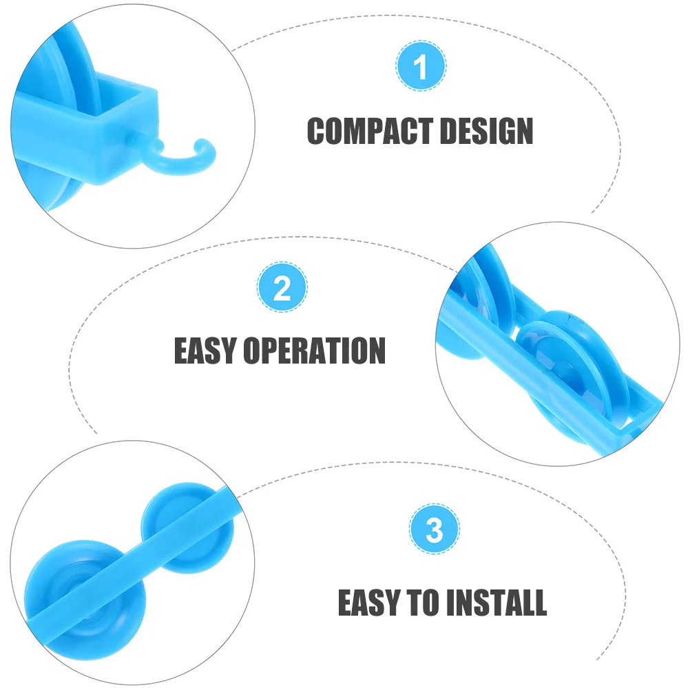 4pcs Pulley Set Experiment Instrument For Physical Mechanics Durable Plastic Science Lab Teaching Tool, School Physics Supplies,