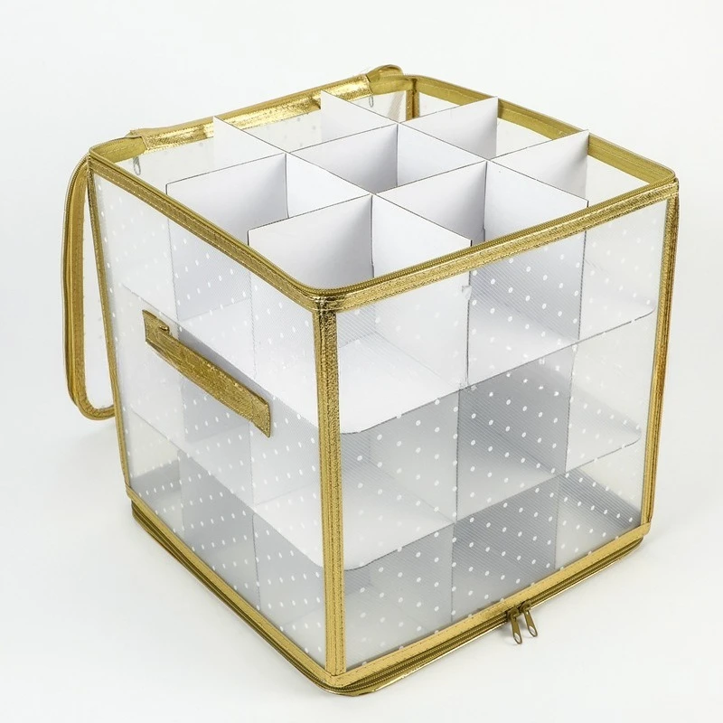 Collapsible Storage Bin For Christmas Decorations Large Capacity Box For Christmas Balls And Small Figurine Collectibles