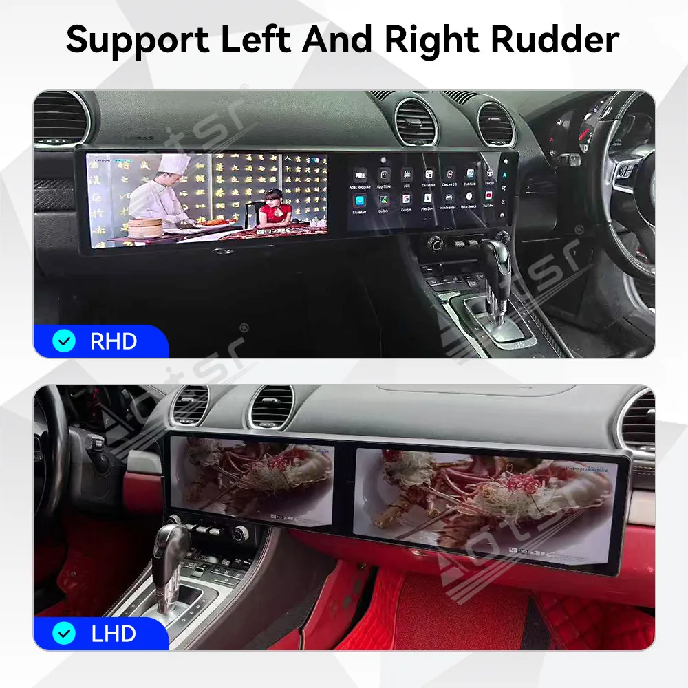 

HD Dual Screen Car Radio For Porsche Boxster 718 2016-2023 Car Multimedia Video Player GPS Navigation Carplay Unit Car Radio DSP