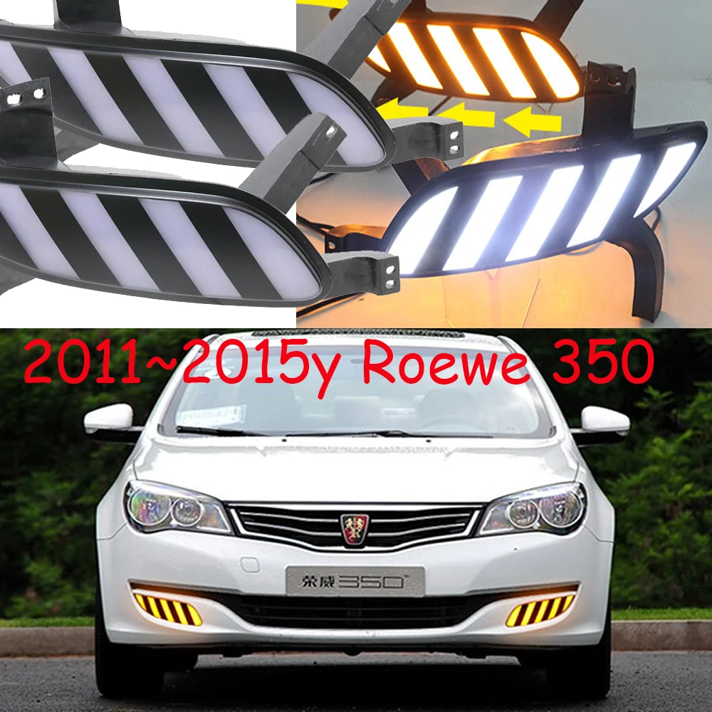 

car Bumper Roewe350 headlight for Roewe 350 daytime light 2011~2015y car accessories LED DRL headlamp Roewe 350 fog light