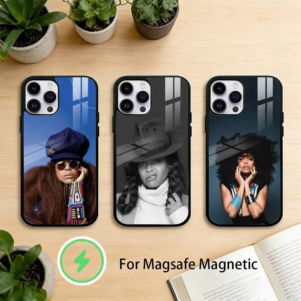 

Erykah Badu Phone Case For iPhone 17,16,15,14,13,12,Plus,Pro,Max For Magnetic Wireless Charge