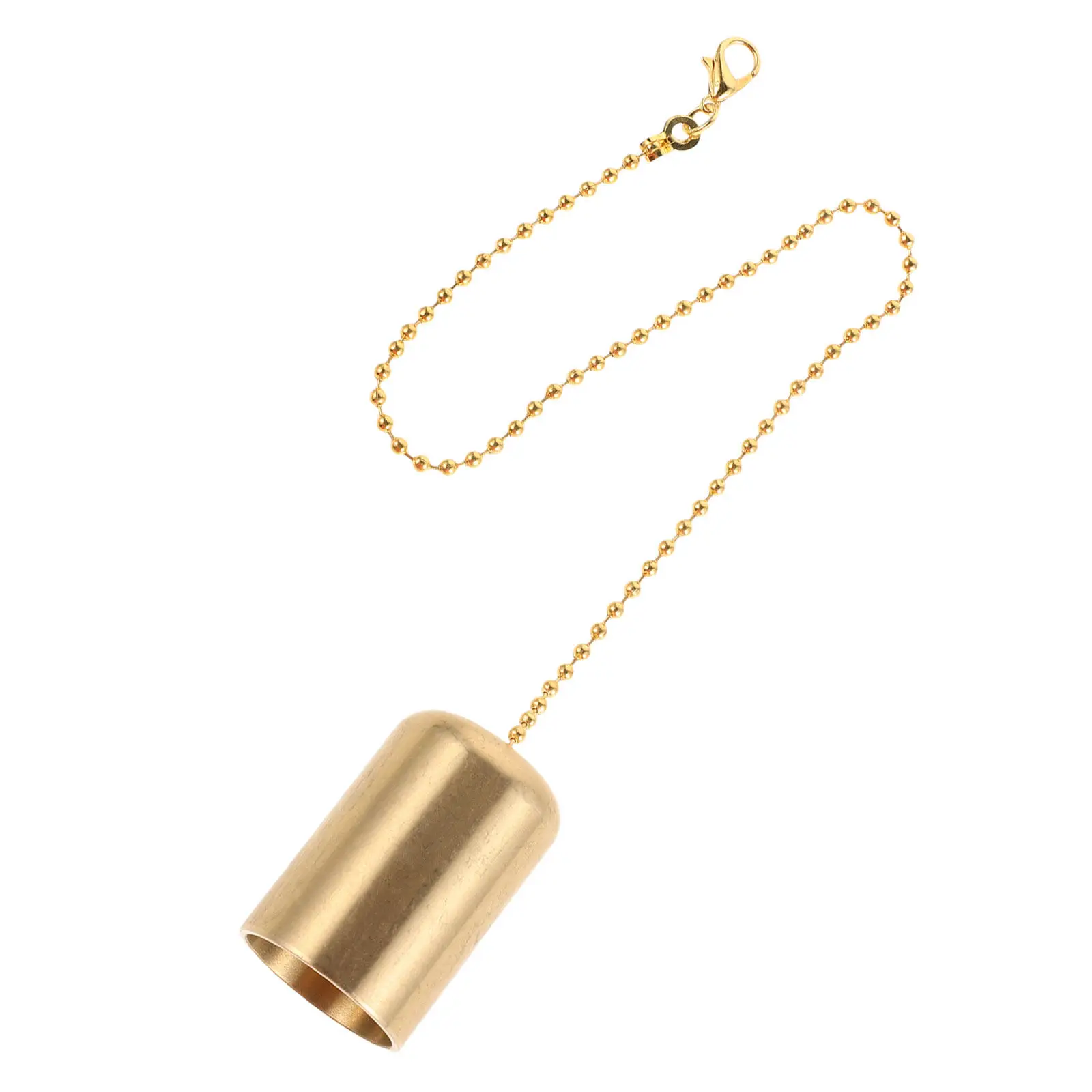 Golden Brass Snuffer Bell Shaped Extinguisher Vintage Decorative Wick Flame Extinguisher Safety Tool