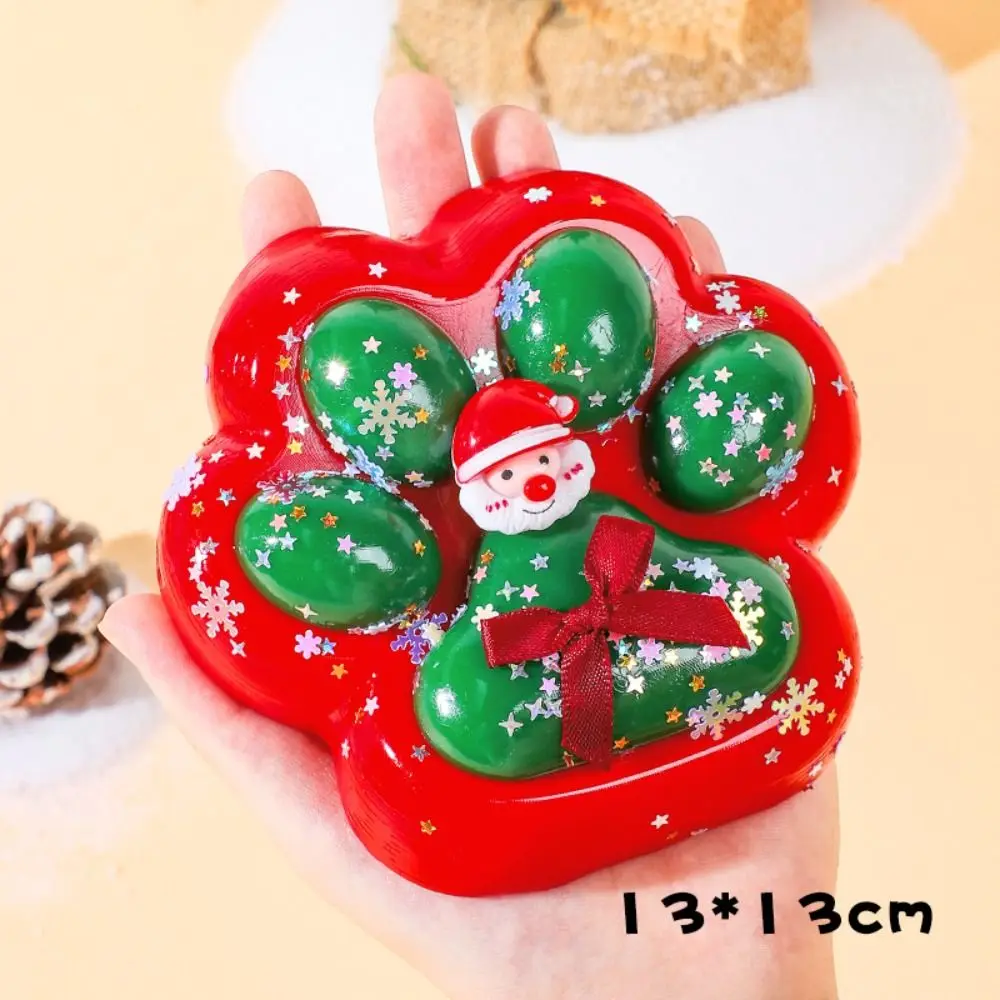 Super Large Christmas Cat Paw Squeeze Toys Kneading Slow Rebound Cartoon Fidget Toy 3D 13cm Cat Paw Pinch Toy Kids Tricky Doll