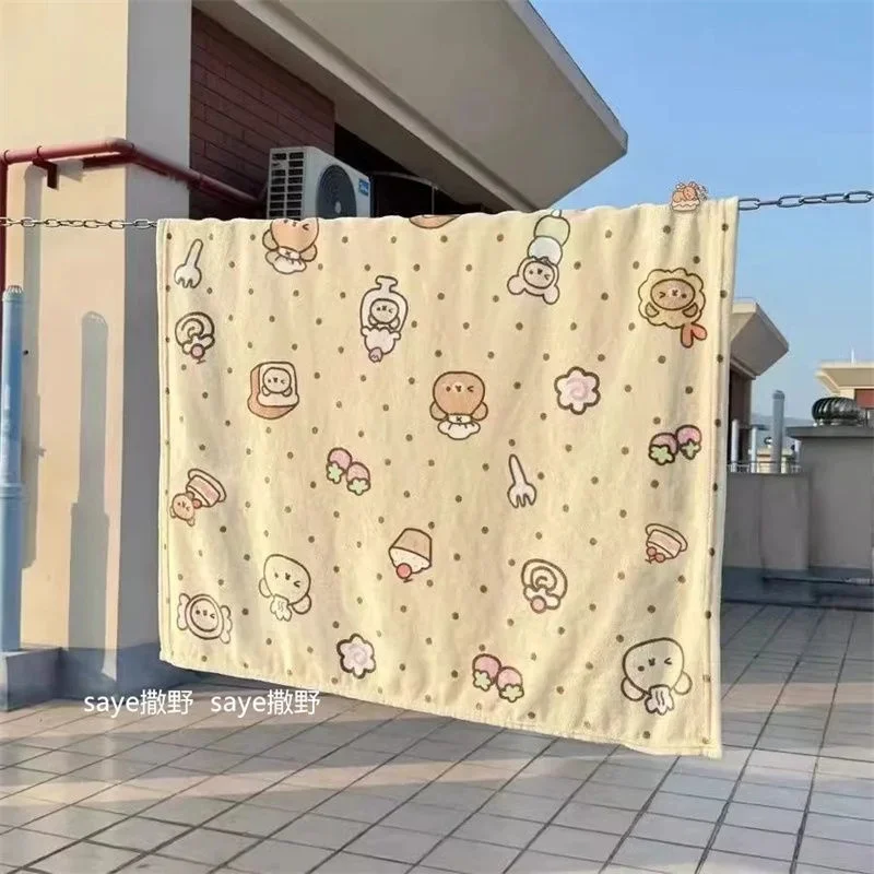 

Rilakkuma Blanket Cute Little Bear Blanket Cover Flannel Fleece Air Conditioning Blanket Fashion Casual Home All-Season Blanket