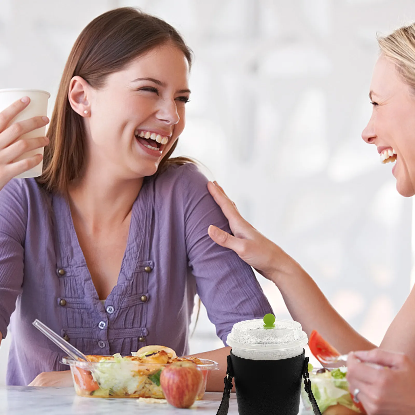 

1Pcs Premium PU Cup Sleeve Milk Tea Cup Protector Anti-Scald Heat Resistant Cover Handle Strap Coffee Water Bottle Sleeve