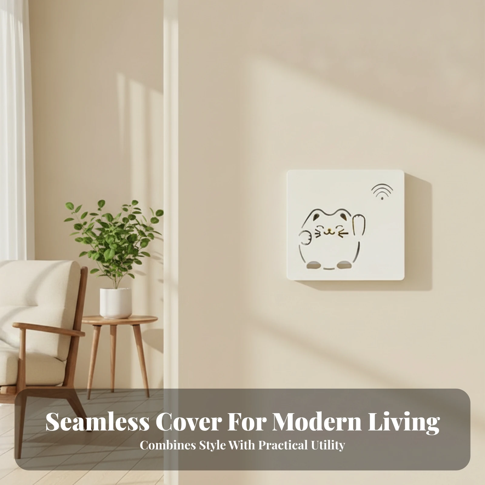 Wall Mounted Electrical Panel Cover Decorative Wall Electrical Panel Cover House Fitting Smooth Flat Surface Rounded Corners