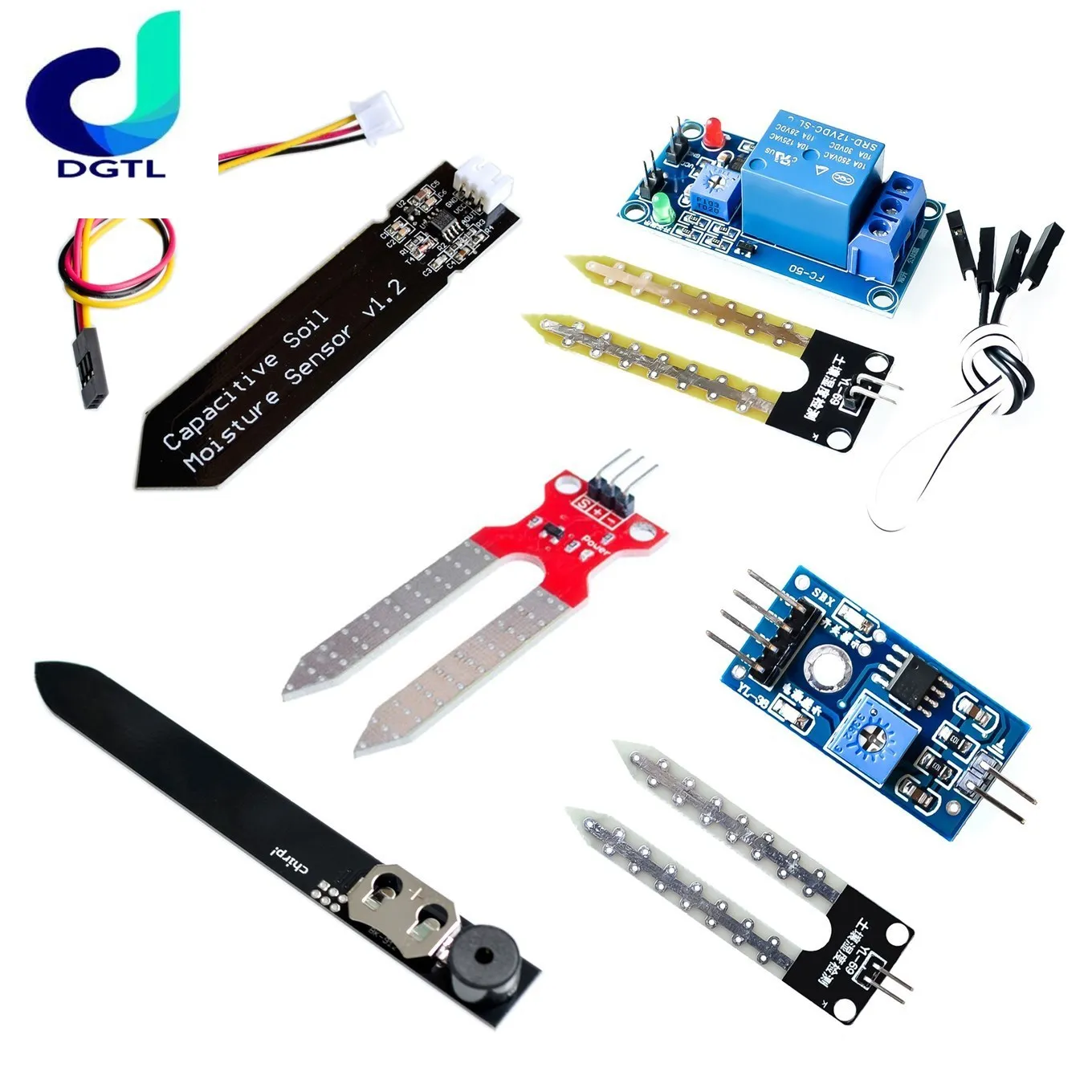 Capacitive soil moisture sensor not easy to corrode wide voltage wire for arduino