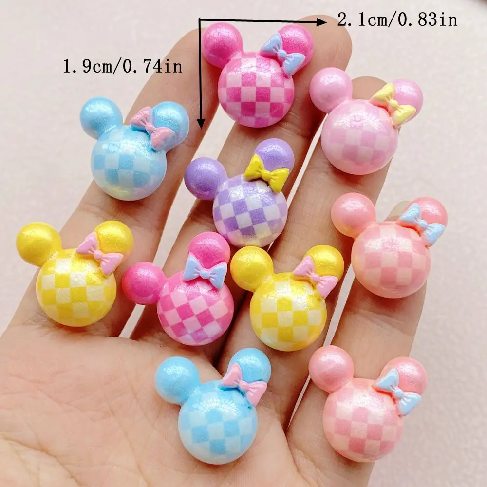 12Pcs New Cute Resin Cartoon Colored Mouse Head Series Flat Back Scrapbooking DIY Jewelry Craft Decoration Accessories