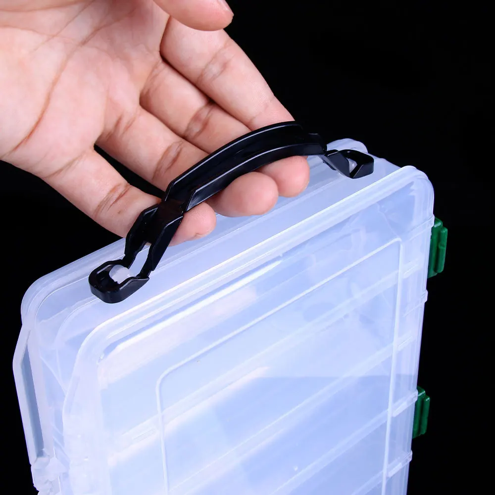 10/14 Compartment Double Sided Large Fishing Tackle Box for Storage Big Baits Sea Fishing Lure High Strength Fishing Tackle Box image 2