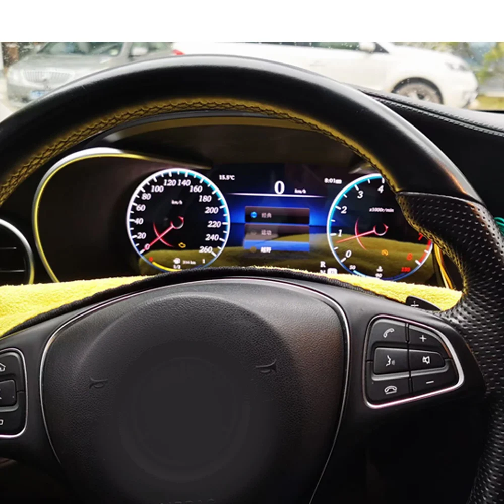 12.3 inch Car LCD Gauge For Mercedes Benz C W205 GLC X205 2015-2018 Digital Cluster Car Display Dashboard Instrument Speedometer