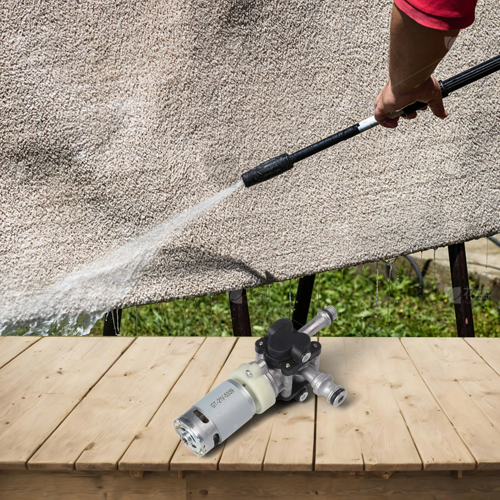 

For Garden Use 21V Plunger Pump Plunger Pump Motor Long Time Use Reliable Silver Color Compact Size Convenient