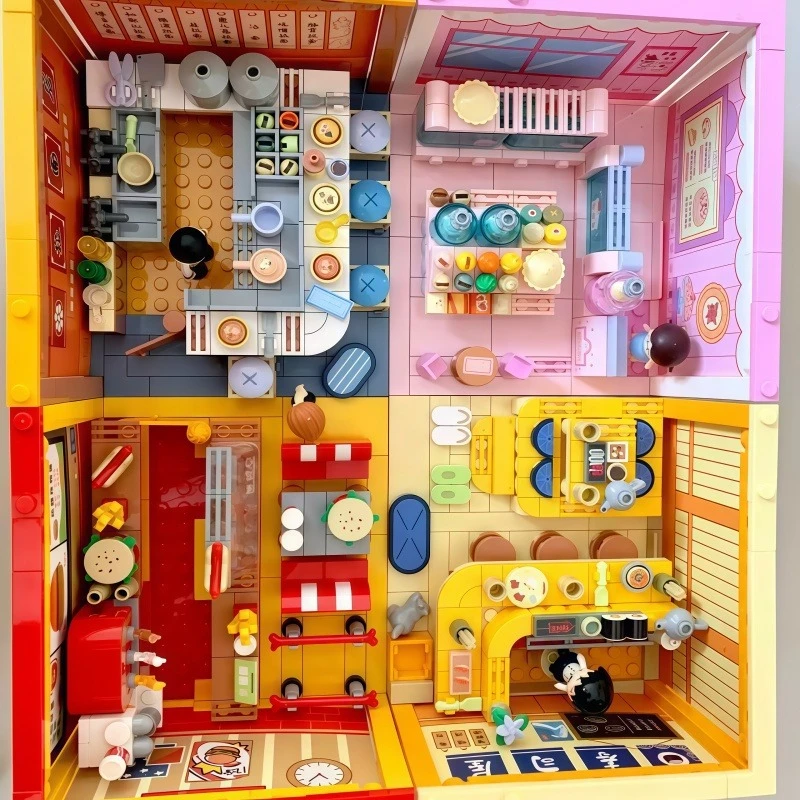 تشيبي ماروكو تشان التراص تجميع اللبنات أنيمي الكرتون نموذج سطح المكتب تحصيل الحلي هدايا عيد الأطفال