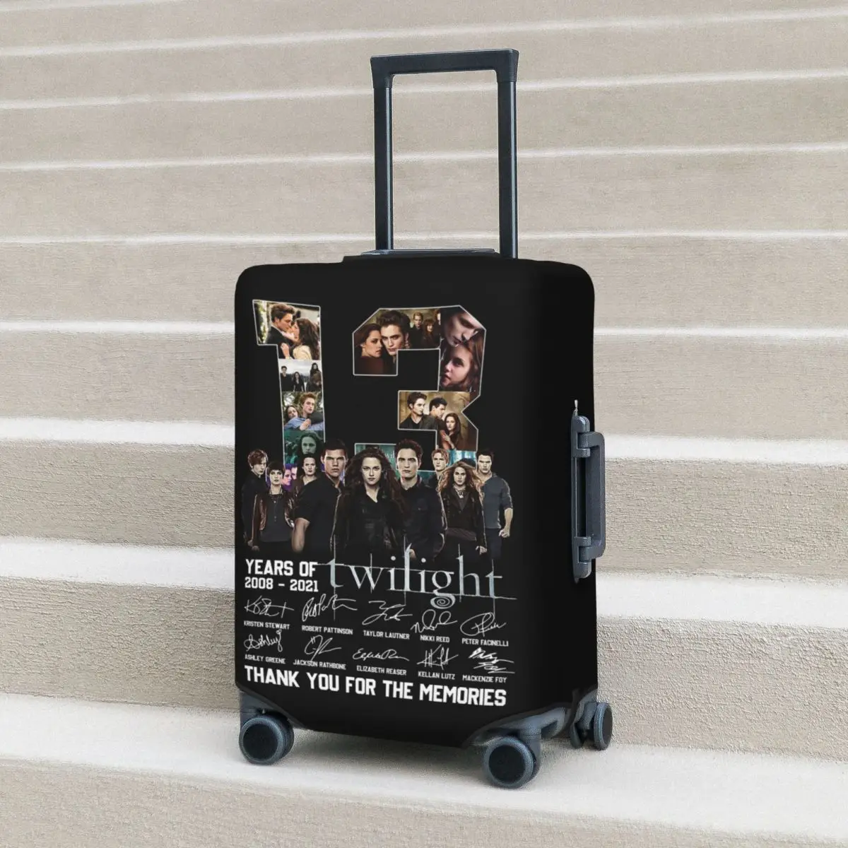 

13 Years Of The Twilight Saga Signature Twilight Midnight Sun Movie Suitcase Cover Protection Elastic Luggage Protector Covers