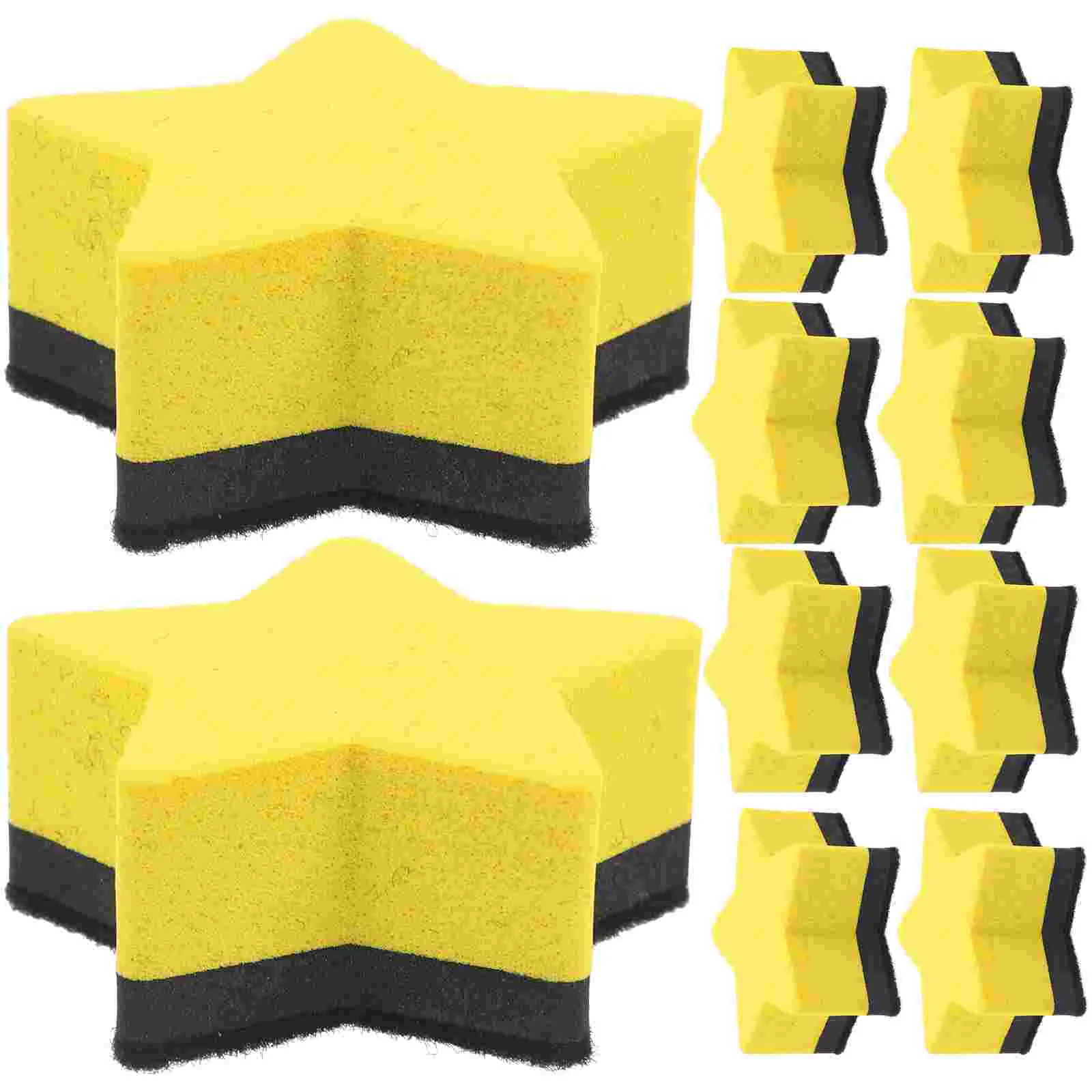 12Pcs Mini Star Shaped Dry Erase Erasers Whiteboard Chalkboard Wiper Classroom Teacher Supplies School Board Cleaner