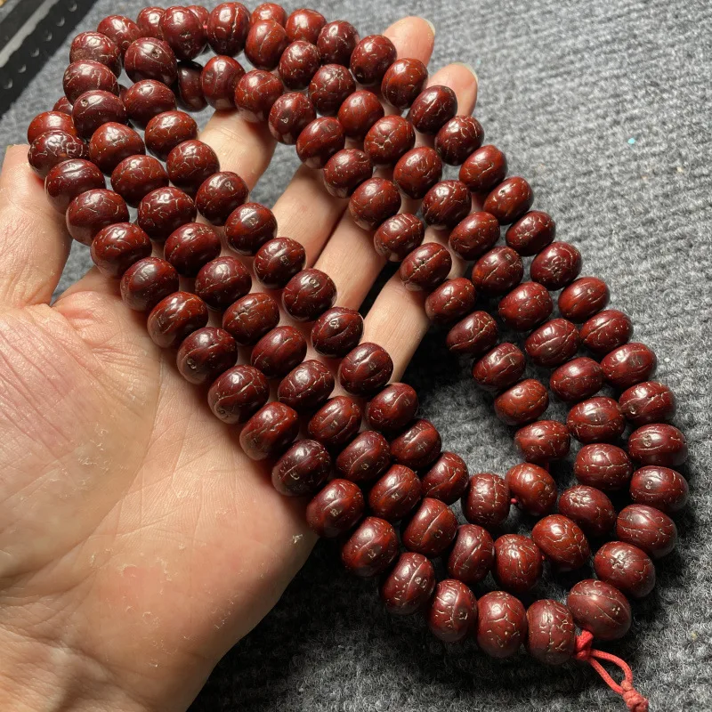 

Coated Nepal Old Bird's Eye Bodhi108Piece Buddha Beads Bracelet Original Pile Small Bird's Eye Bodhi Wholesale 12mm