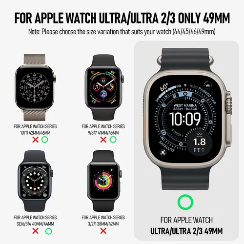 Imagen 2 del producto Caja de acero inoxidable de lujo para Apple Watch Ultra 3 2 1 49mm cubierta de Metal para iwatch Series 11 10 46mm 9 8 7 6 5 SE 4 45MM 44MM