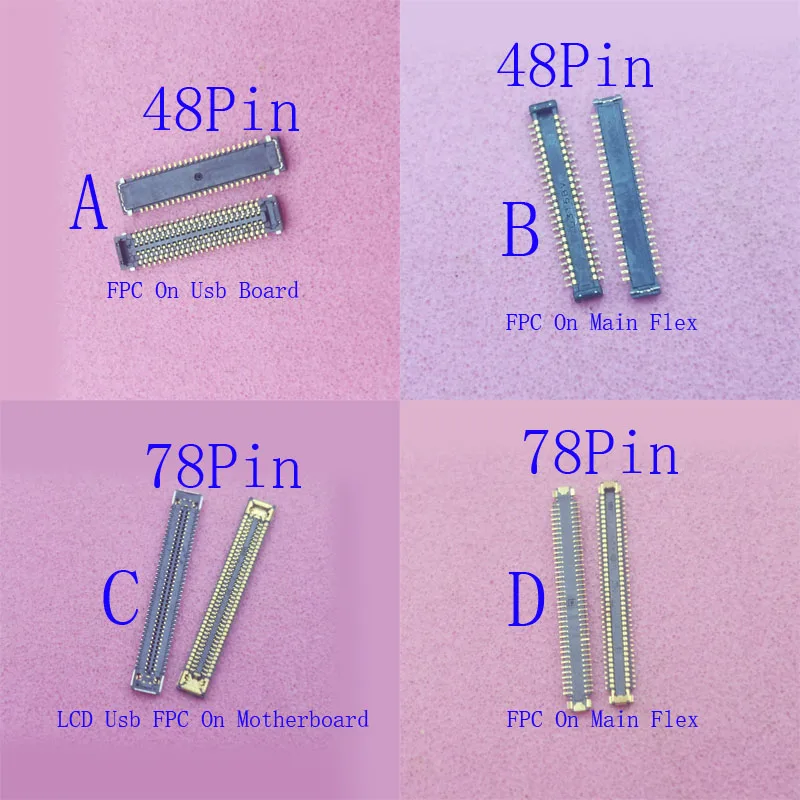 

2-50 шт. разъем FPC для ЖК-дисплея, USB-зарядное устройство для Samsung Galaxy A23 A235 A136 A13 A135 A12 A125 A04S A047F A02 A022 78-контактный