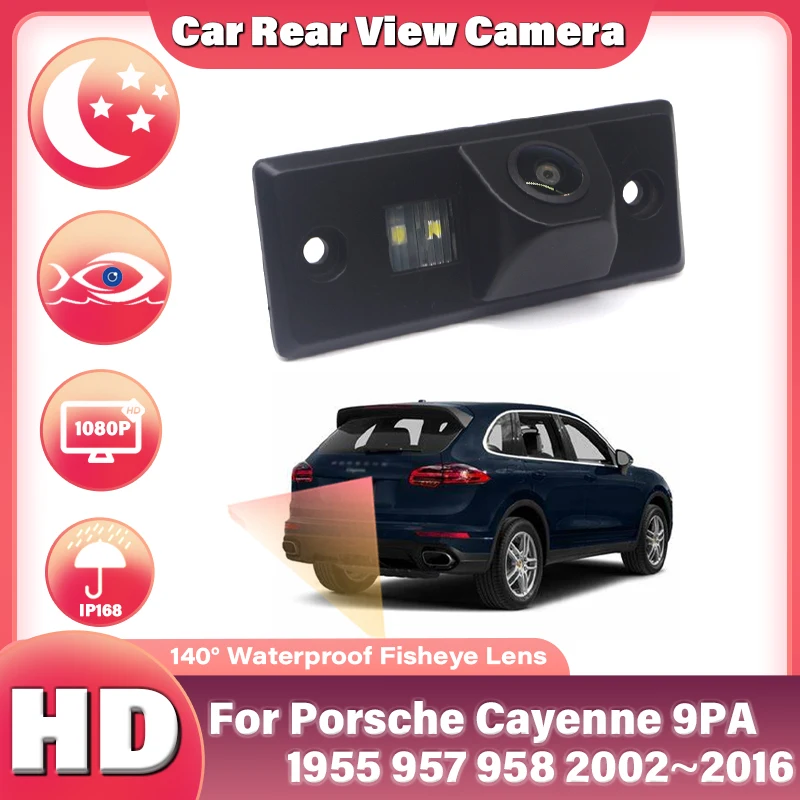 

Автомобильная камера заднего вида для Porsche Cayenne 9PA 9PA 1955 957 958 2002 ~ 2016 CCD Full HD камера ночного видения заднего парковки