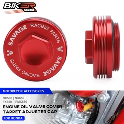 For Honda FMX650 GB NX XR XL XBR 350 500 600 Engine Oil Valve Cap Cylinder Heads Motorcycle Tappet Adjuster Hole Cover 1983-2008