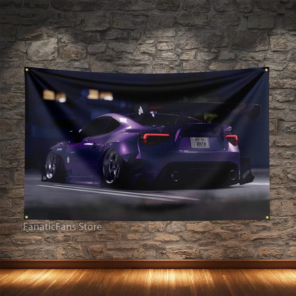 SUPER Modified Car Flag Polyester Digital Printing Cars Flagge Banner For Decoration