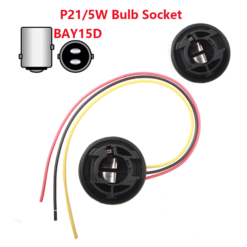 1x 1157 BAY15D Bulb Socket Holder For KIA Ford Fiesta Car Light Base Connector Accessories