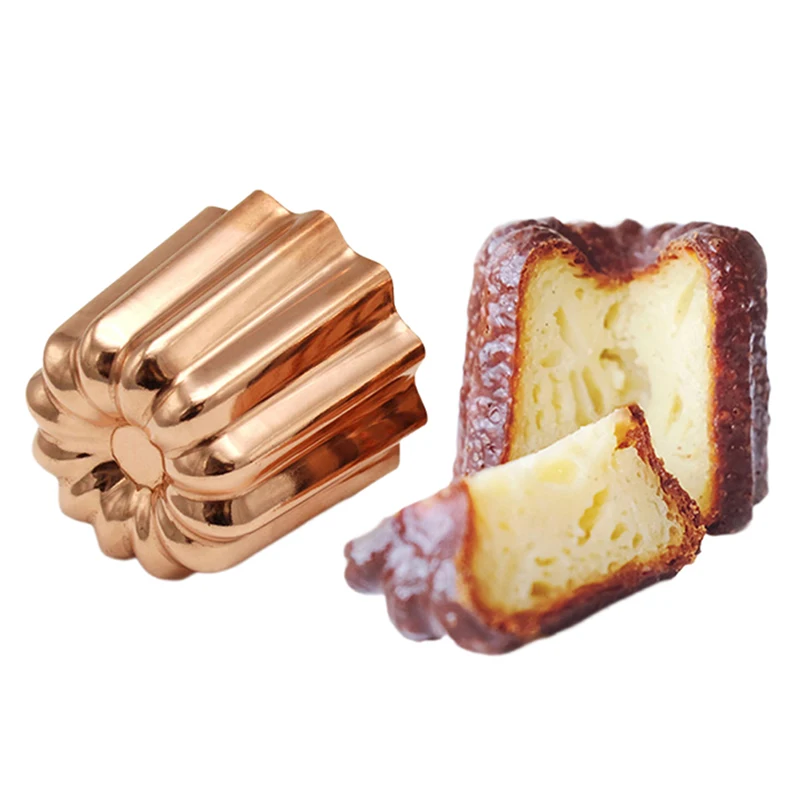 

1/2/4pcs French Reve Cake Mold Non-stick Aluminum Canele Mousse Muffin Pudding Mold For Home DIY Canele Baking Creative Bakeware
