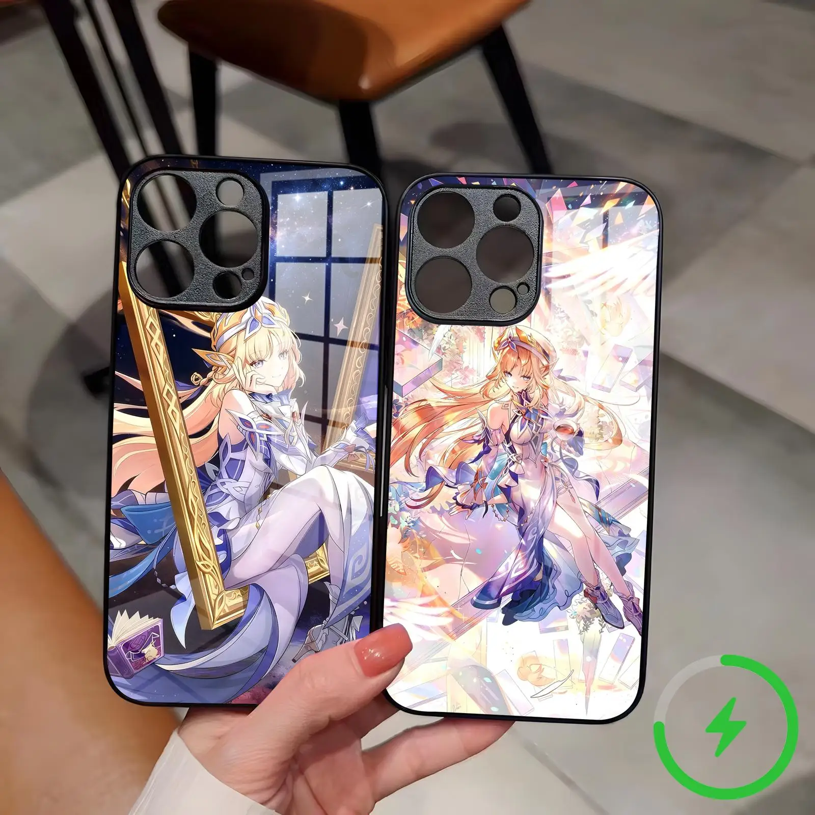 

Phone Case For iPhone17 16 16e 15 14 13 12Plus Mini Pro Max Magnetic Glass Phone Case genshin impact Nicole Reeyn