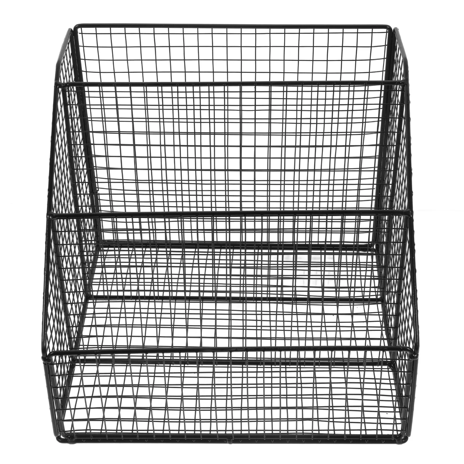 

Magazine Holder Iron Desktop Organizer Large Capacity File Organizer for Office Rack Letter Racks for The Home