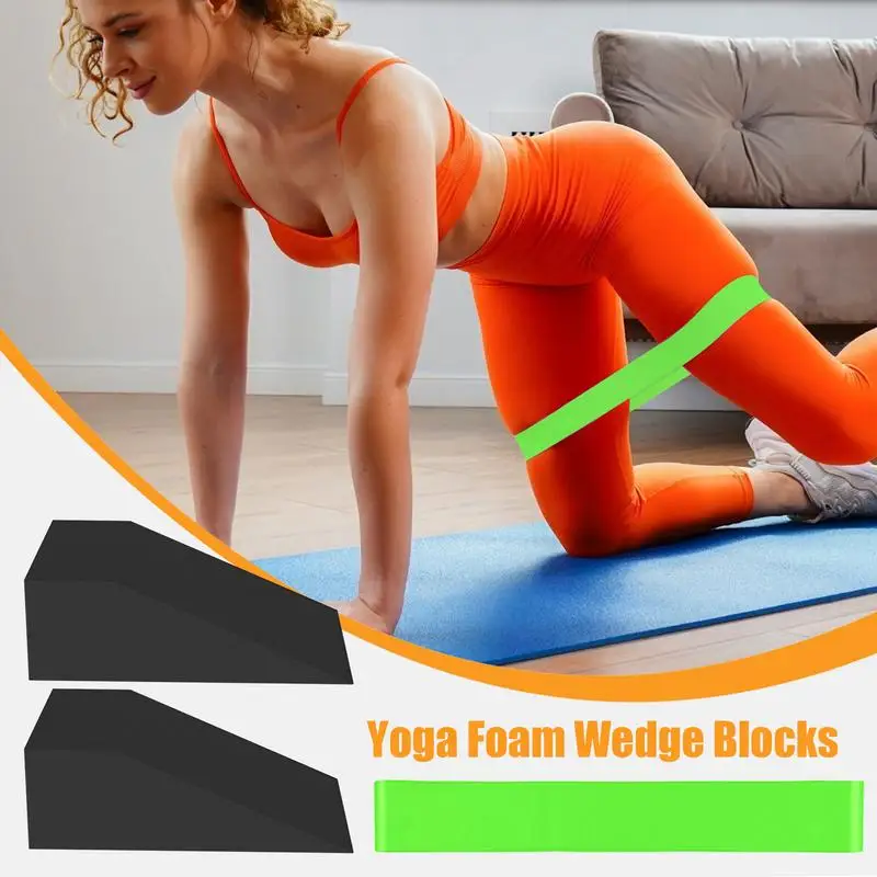 Yoga Wedge Blocks Non-Slip Ergonomic Supportive Squat Ramp Yoga Prop Accessories Lightweight Calf Stretcher Slant Board For