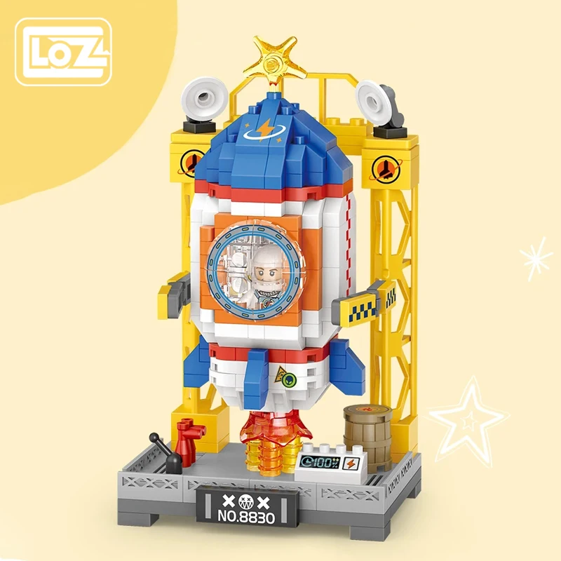 Loz Lizhi Astronaut Interstellar Adventure Spaceship Small Particle Building Blocks Toy Handmade DIY Gifts for Boys and Girls