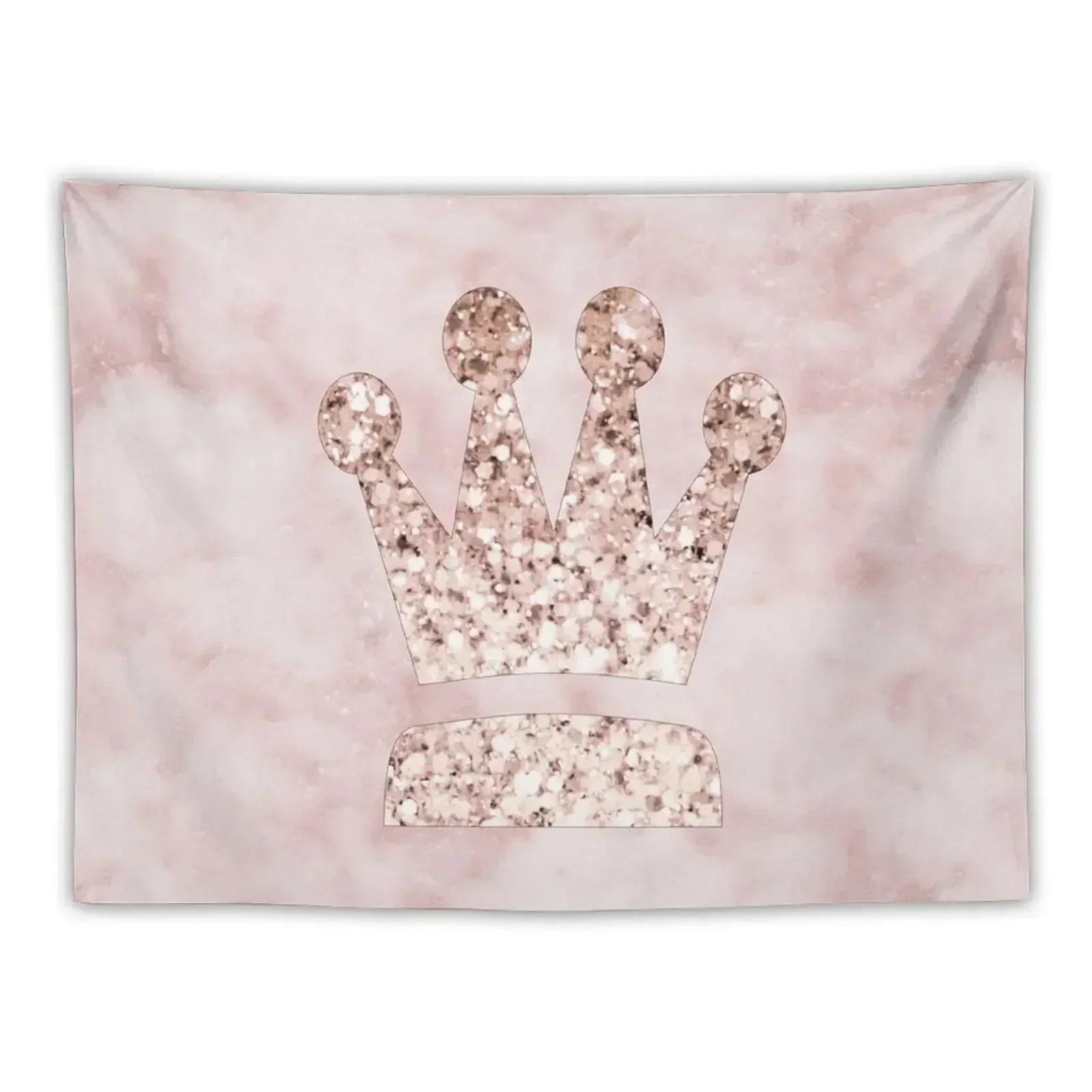 

Rose gold - crown Tapestry Room Aesthetic Decor Wallpaper Bedroom Tapestry