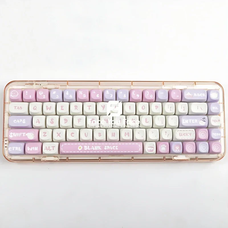 139 Keys/set Steamed Stuffed Bun Key Cap MOA Profile PBT Full Five-sided Thermal Sublimation Mechanical Keyboard Customization